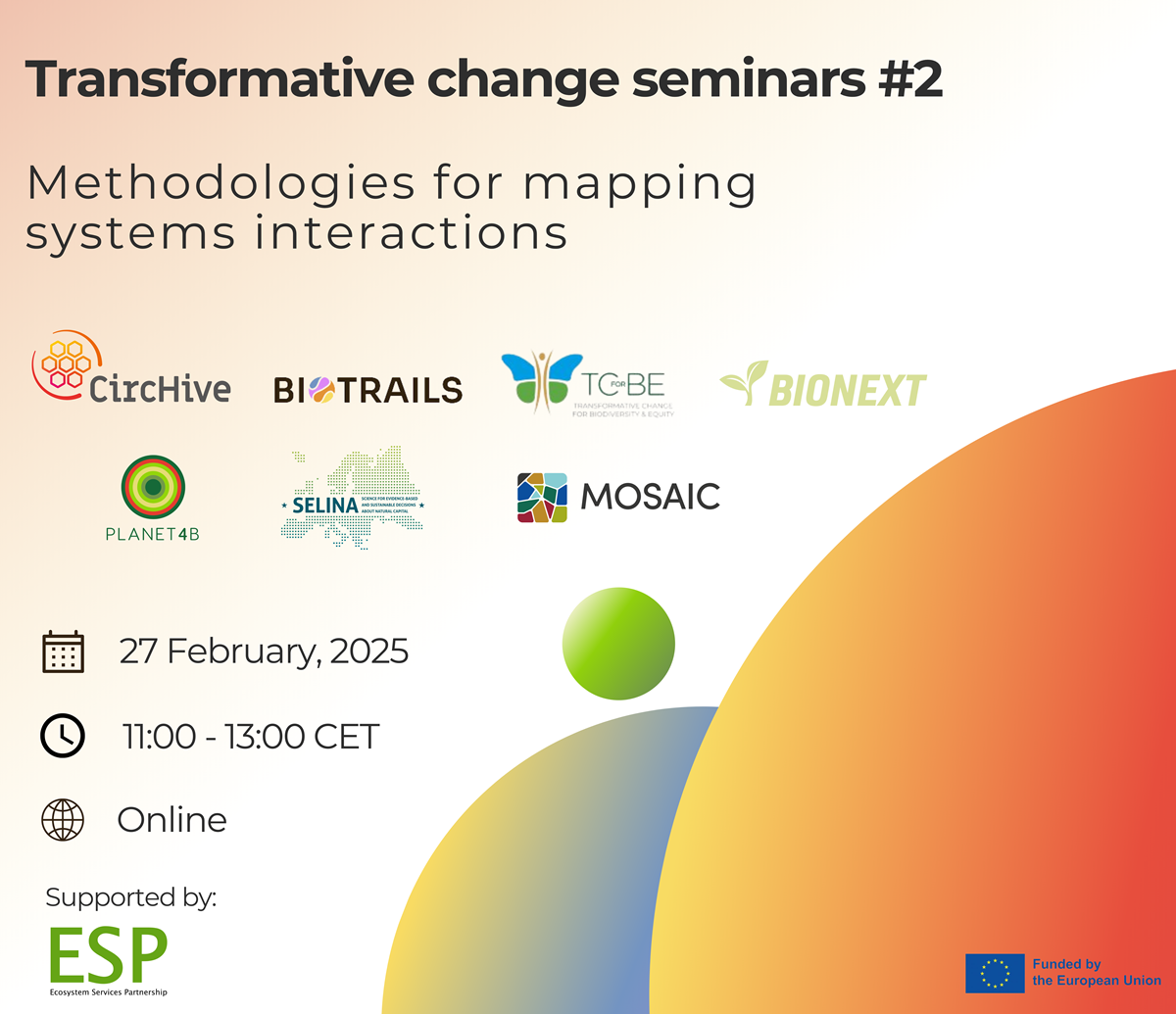 Transformative System Change 2nd Transformative Change seminar: Methodologies for mapping systems ...
